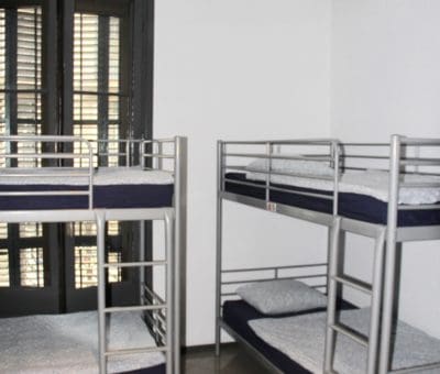 hostel dormitory beds