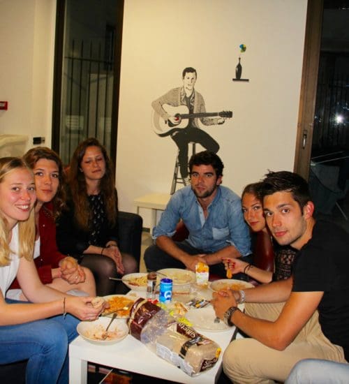 friends eating food at acyh- photo album