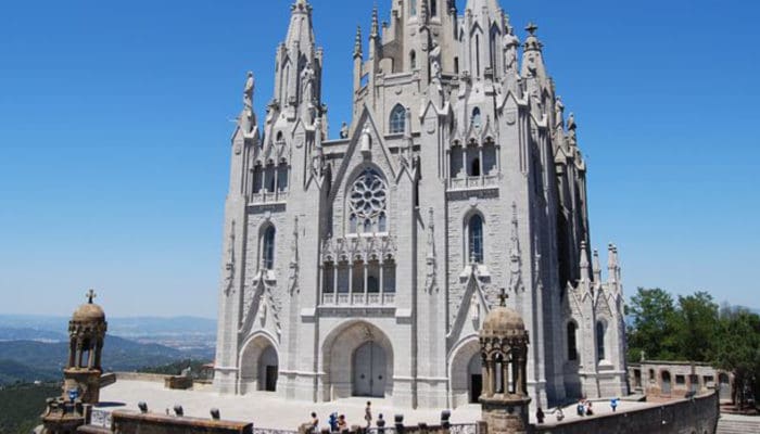 castle of tibidabo on a sunny day