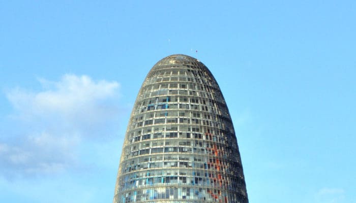 exterior of the torre agbar